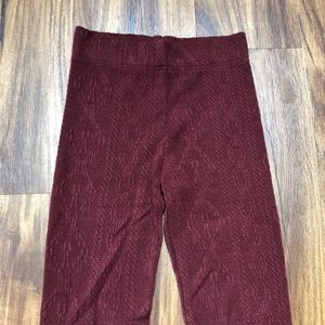 Free People Burgundy Sweater Leggings